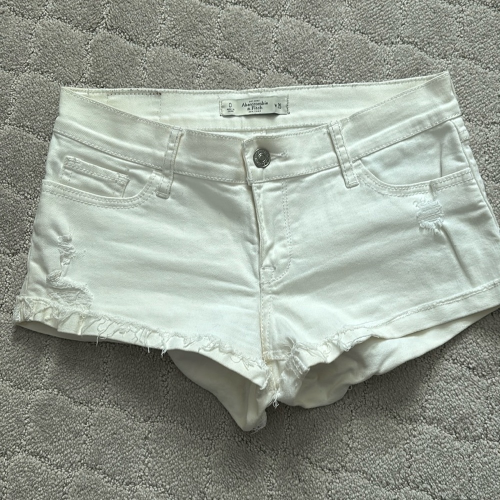 Abercrombie White Mini Shorts